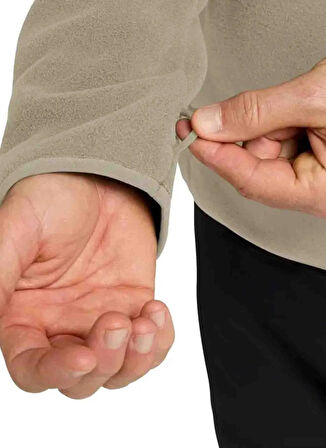 Jack Wolfskin A65447_5940-BIG SKY HZ M Bej Normal Düz Erkek Polar Sweatshırt