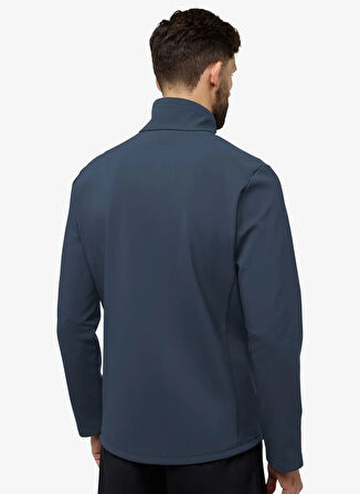 Jack Wolfskin A62521_C0412-WHIRLWIND MEN Lacivert Dik Yaka Normal Düz Erkek Polar Sweatshırt