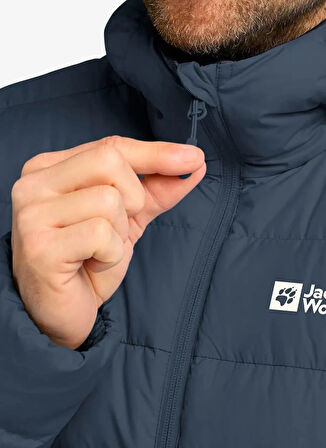 Jack Wolfskin 1207671_T0352-ATHER DOWN HOODY M RD Lacivert Düz Erkek Mont