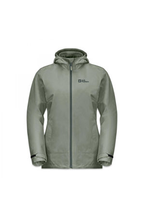 Jack Wolfskın 1115621 Waterproof Moonrise 3In1 Jkt Açık Yeşil Kadın Mont