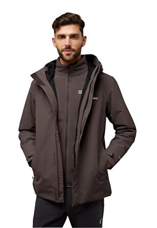 Jack Wolfskın Altenberg 3ın1 Jkt M Erkek Peat Outdoor Ceketi A61864-d0108