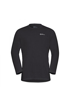 Jack Wolfskin A60291 Vonnan Ls T M Siyah Erkek T-Shirt
