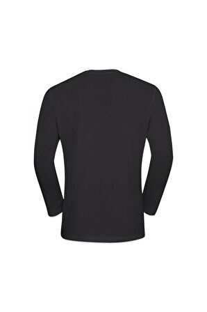 Jack Wolfskin A60291 Vonnan Ls T M Siyah Erkek T-Shirt