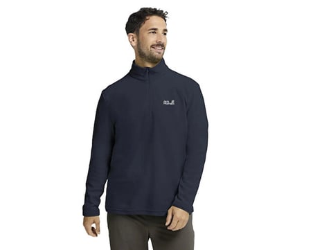 Jack Wolfskin TAUNUS 100 HZ M Erkek Outdoor Çeyrek Fermuarlı Polar Üst A65798-C0412 Lacivert