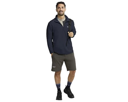 Jack Wolfskin TAUNUS 100 HZ M Erkek Outdoor Çeyrek Fermuarlı Polar Üst A65798-C0412 Lacivert