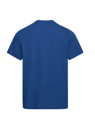 Jack Wolfskin ESSENTIAL T M Mavi Bisiklet Yaka Regular Fit Logo Baskılı Erkek T-Shirt