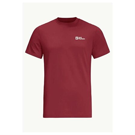 Jack Wolfskin Essential M Erkek Bordo T-Shirt
