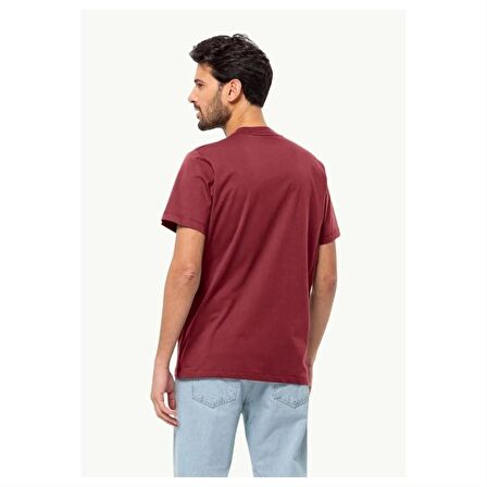 Jack Wolfskin Essential M Erkek Bordo T-Shirt