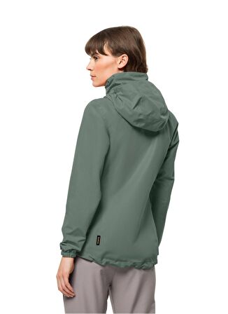 Jack Wolfskin Yeşil Normal Kalıp Kadın Termal Zip Ceket 1111202-4311 STORMY POINT 2L JKT W