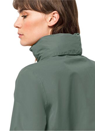 Jack Wolfskin Yeşil Normal Kalıp Kadın Termal Zip Ceket 1111202-4311 STORMY POINT 2L JKT W