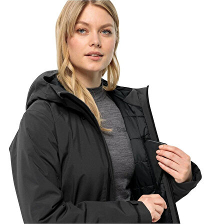 Jack Wolfskin Heidelstein INS JKT W Kadın Outdoor Ceket 1115681-6000 Black