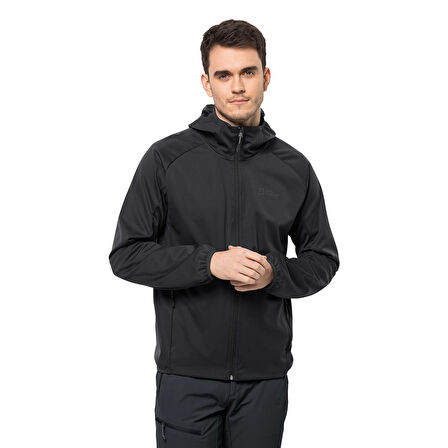 Jack Wolfskin Siyah Erkek Zip Ceket 1306922-6000 FELDBERG HOODY M
