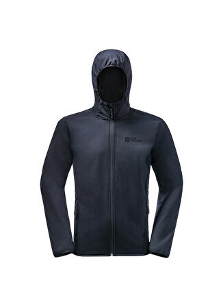 Jack Wolfskin Düz Lacivert Erkek Polar Sweatshırt 1307471-1010 BORNBERG HOODY M