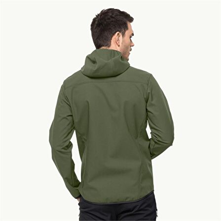 Jack Wolfskin Düz Haki Erkek Polar Sweatshırt 1307471-4129 BORNBERG HOODY M