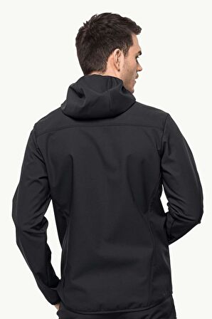 Jack Wolfskin Düz Siyah Erkek Polar Sweatshırt 1307471-6000 BORNBERG HOODY M