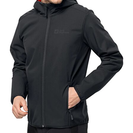 Jack Wolfskin Düz Antrasit Erkek Polar Sweatshırt 1307471-6350 BORNBERG HOODY M