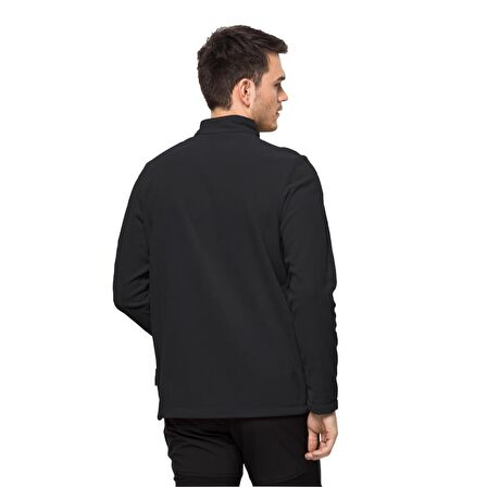 Jack Wolfskin Düz Siyah Erkek Polar Sweatshırt 1709522-6000 TAUNUS HZ M