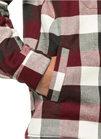 Jack Wolfskin Normal Düz Bordo Erkek Gömlek 1710801-8222 FELSENWEG INS SHIRT M