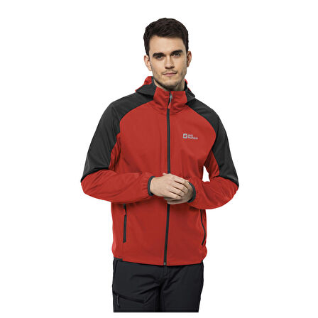 Jack Wolfskin Kırmızı Erkek Zip Ceket 1306922_2193 FELDBERG HOODY M
