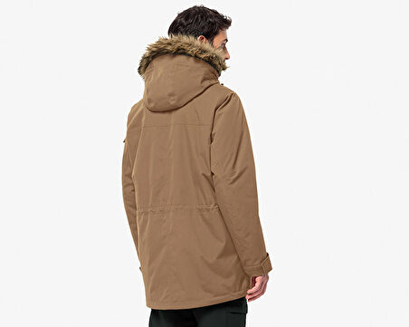 Jack Wolfskin Glacier Canyon Parka Erkek Outdoor Montu 1107674-5601 Kahverengi