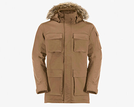 Jack Wolfskin Glacier Canyon Parka Erkek Outdoor Montu 1107674-5601 Kahverengi