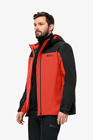 Jack Wolfskin Taubenberg 3In1 Jkt M Erkek Kırmızı Mont 1115311-2193
