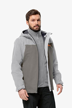 Jack Wolfskin Taubenberg 3In1 Jkt M Erkek Gri Mont 1115311-6185