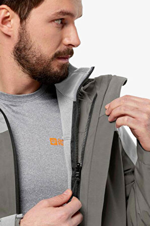 Jack Wolfskin Taubenberg 3In1 Jkt M Erkek Gri Mont 1115311-6185