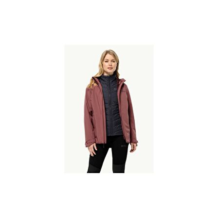 Jack Wolfskin 1115611-2191 Glaabach 3IN1 Jkt W Kadın Outdoor Mont