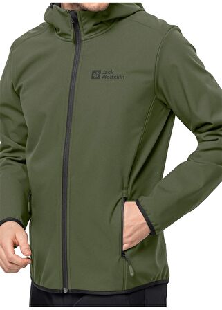 Jack Wolfskin BORNBERG HOODY M Haki Erkek Mont