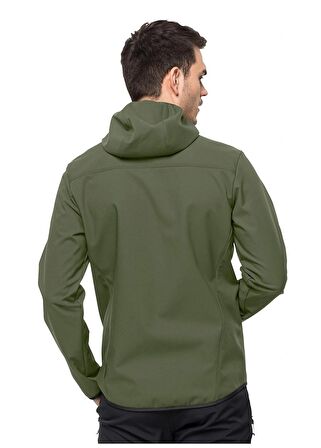 Jack Wolfskin BORNBERG HOODY M Haki Erkek Mont