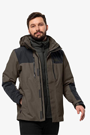 Jack Wolfskin Jasper 3in1 Erkek Kahverengi Mont 1115261-5719