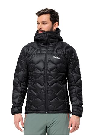 Jack Wolfskin 1206771 Alpspitze Down Hoody M Siyah Erkek Mont