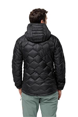 Jack Wolfskin 1206771 Alpspitze Down Hoody M Siyah Erkek Mont