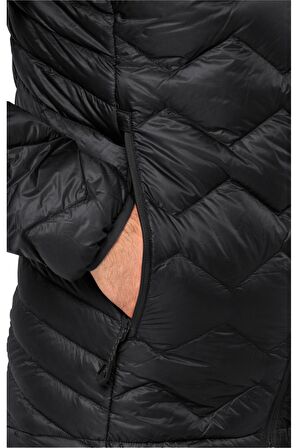 Jack Wolfskin 1206771 Alpspitze Down Hoody M Siyah Erkek Mont