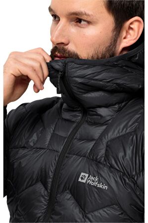 Jack Wolfskin 1206771 Alpspitze Down Hoody M Siyah Erkek Mont