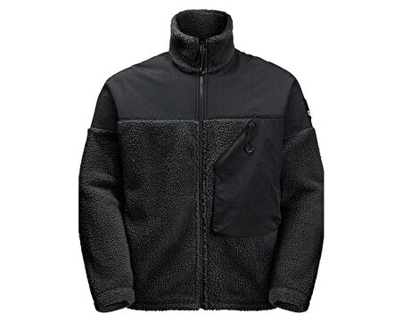 Jack Wolfskin Maarweg Jkt Unisex Outdoor Peluş Ceket 1711241-6502 Siyah