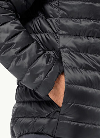 Jack Wolfskin Siyah Erkek Kapüşon Yaka Mont Pilvi Down Jkt M