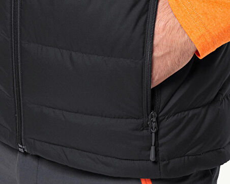 Jack Wolfskin Ather Down Vest M Erkek Outdoor Yelek 1207691-6000 Siyah