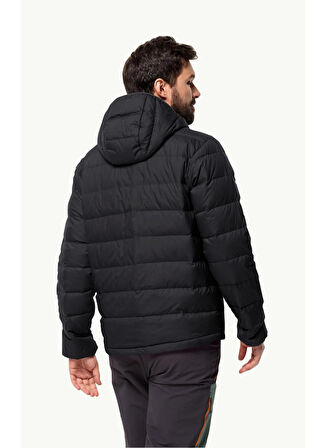 Jack Wolfskin Siyah Erkek Kapüşon Yaka Mont Ather Down Hoody M