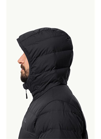 Jack Wolfskin Siyah Erkek Kapüşon Yaka Mont Ather Down Hoody M