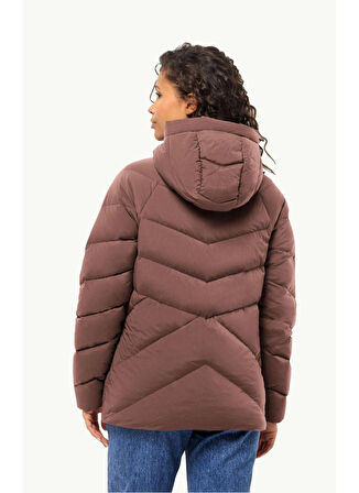 Jack Wolfskin Kahve Kadın Kapüşon Yaka Mont Marienplatz Jkt W