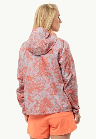 Jack Wolfskin 1307851_8312 Prelight Wind JKT W Grid Camo Kadın Outdoor Ceket