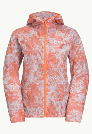 Jack Wolfskin 1307851_8312 Prelight Wind JKT W Grid Camo Kadın Outdoor Ceket
