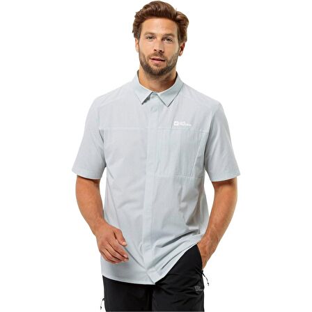 Jack Wolfskin Vandra S/S Shirt M Erkek Gri Gömlek