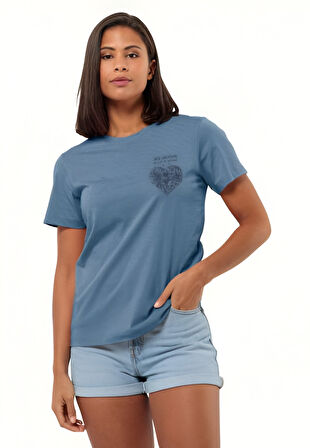 Jack Wolfskin Discover Heart T W Kadın Tişört