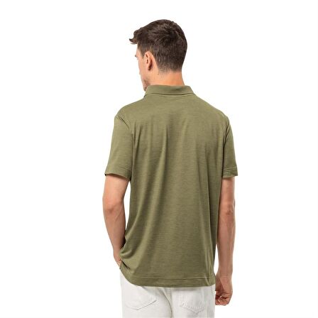 Jack Wolfskin Travel Polo M Erkek Yeşil Polo T-Shirt