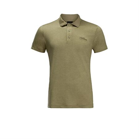 Jack Wolfskin Travel Polo M Erkek Yeşil Polo T-Shirt