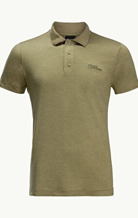 Jack Wolfskin TRAVEL POLO M Kahverengi Erkek Polo Tshirt