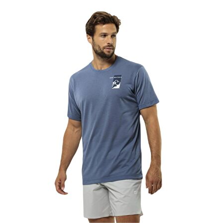 Jack Wolfskin 1809941 Vonnan S/S Graphic T M Erkek Tişört